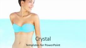  Presentation with cuba - Audience pleasing PPT theme consisting of beach bikini woman beauty on summer holidays vacation beautiful mixed race asian chinese caucasian woman looking at ocean in varadero cuba caribbean backdrop and a cool aqua colored foreground