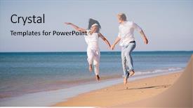  Presentation with black woman at gas station - Presentation enhanced with beach black woman and white background and a light blue colored foreground