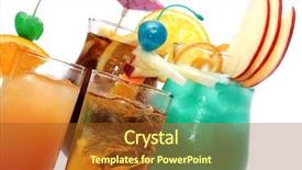  Presentation with tequila - Colorful slides enhanced with beach blue hawaii long island backdrop and a tawny brown colored foreground