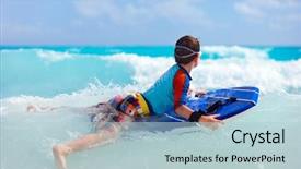  Presentation with black couple having fun - Colorful presentation enhanced with beach boys - little boy on vacation having backdrop and a lemonade colored foreground