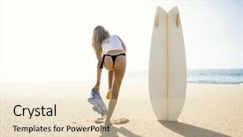  Presentation with sydney getting around - Presentation theme consisting of bum - beautiful young surfer girl getting background and a lemonade colored foreground