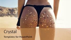  Presentation with hot air balloons racing - PPT theme with bum - rearview of a hot woman background and a  colored foreground