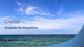 Presentation with water ripple - PPT layouts enhanced with beach-by-the-sea background and a light blue colored foreground