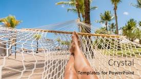  Presentation with tropical holiday - Audience pleasing slide set consisting of beach-caribbean-travel-holiday-vacation backdrop and a coral colored foreground