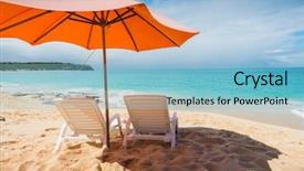  Presentation with executive martin luther king j - Presentation design featuring beach chairs - beautiful st martin caribbean ocean background and a light blue colored foreground