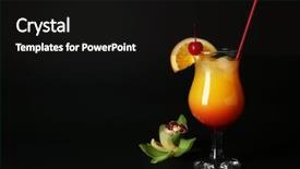  Presentation with sex - Colorful theme enhanced with beach cocktail against dark background backdrop and a black colored foreground