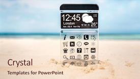  Presentation with humanity - PPT theme featuring beach concept actual future background and a lemonade colored foreground