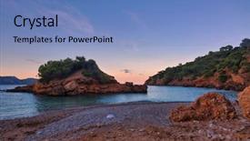  Presentation with sunset beach - Beautiful presentation featuring beach during sunset mallorca balearic backdrop and a teal colored foreground