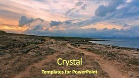  Presentation with sunset beach - Slides consisting of beach during sunset mallorca balearic background and a tawny brown colored foreground