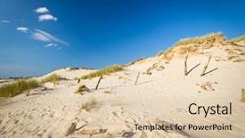  Presentation with moving sea - Presentation design consisting of beach erosion - moving dunes park near baltic background and a lemonade colored foreground