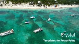  Presentation with dominican republic - Presentation theme with beach from above dominican republic background and a ocean colored foreground