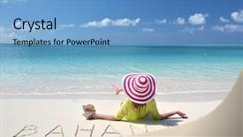  Presentation with bahamas - Slide deck featuring beach great exuma bahamas background and a teal colored foreground