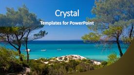  Presentation with beach - Cool new presentation theme with beach halkidiki greece with athos backdrop and a teal colored foreground