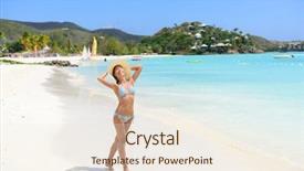  Presentation with jolly - Amazing PPT layouts having beach hat joyful and free backdrop and a  colored foreground