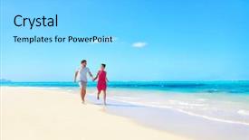  Presentation with holding hands - Amazing presentation having beach honeymoon couple holding hands backdrop and a light gray colored foreground