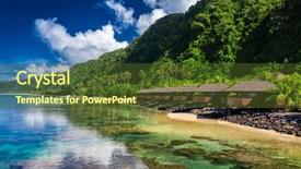  Presentation with samoa - Slide deck enhanced with beach houses on samoa background and a tawny brown colored foreground