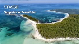  Presentation with bahamas - Amazing slide set having beach in abaco bahamas backdrop and a teal colored foreground