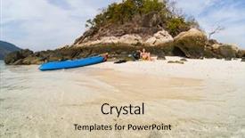  Presentation with solo travel - Cool new presentation design with beach in andaman sea - solo backdrop and a lemonade colored foreground