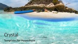  Presentation with solo travel - PPT theme with beach in andaman sea - solo background and a arctic colored foreground