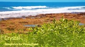  Presentation with south beach - Slide set enhanced with  background and a  colored foreground