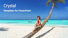  Presentation with republic day - Audience pleasing slide set consisting of beach in dominican republic backdrop and a teal colored foreground