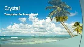  Presentation with dominican republic - Audience pleasing slides consisting of beach in dominican republic backdrop and a teal colored foreground