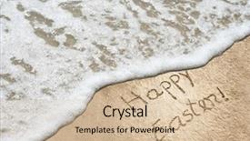  Presentation with easter season - Audience pleasing slides consisting of beach in exotic island backdrop and a soft green colored foreground