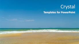  Presentation with vietnam - PPT theme featuring beach in hoi an da background and a teal colored foreground