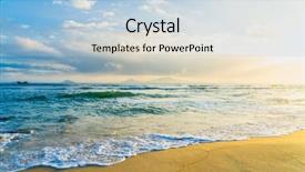  Presentation with vietnam - Presentation design having cua dai beach in hoi background and a light blue colored foreground