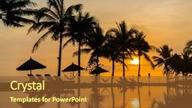  Presentation with vietnam - PPT theme enhanced with beach in hoi an vietnam background and a tawny brown colored foreground