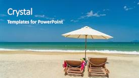  Presentation with vietnam - Slide set featuring beach in hoi an vietnam background and a teal colored foreground