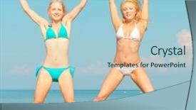  Presentation with joy - Presentation having beach in joy couple background and a  colored foreground