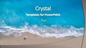  Presentation with unmanned aerial - Beautiful slides featuring beach in lefkada island greece backdrop and a gray colored foreground