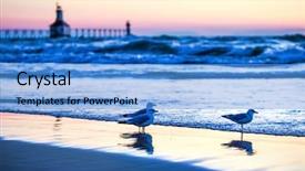  Presentation with saint joseph - Slide deck consisting of beach in saint joseph background and a light blue colored foreground