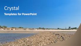  Presentation with saint - Slide deck enhanced with beach-in-saint-marie-en background and a teal colored foreground