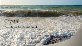  Presentation with mediterranean - Audience pleasing slide deck consisting of beach-in-sicily-italy-mediterranean backdrop and a light gray colored foreground