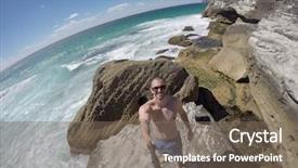  Presentation with sydney - Beautiful PPT layouts featuring beach in sydney australia - gopro backdrop and a violet colored foreground