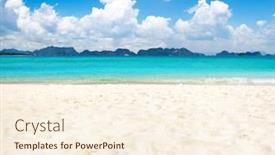  Presentation with island resort - Colorful slides enhanced with beach-in-thailand-krabi-amazing backdrop and a cream colored foreground