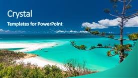  Presentation with amazing - Theme enhanced with beach in the whitsunday island background and a ocean colored foreground