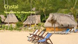  Presentation with tropical beach party - Presentation theme enhanced with beach in yelapa puerto vallarta background and a  colored foreground