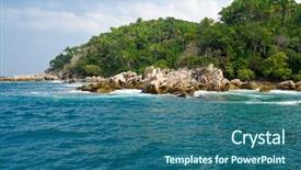  Presentation with tropical beach party - Audience pleasing slides consisting of beach in yelapa puerto vallarta backdrop and a  colored foreground