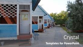  Presentation with life - Amazing presentation having beach-life-of-fedotova-kosa backdrop and a gray colored foreground