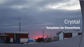  Presentation with life - Colorful presentation theme enhanced with beach-life-of-fedotova-kosa backdrop and a gray colored foreground