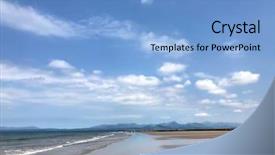  Presentation with united kingdom - Presentation theme consisting of beach llanbedr gwynedd united kingdom background and a  colored foreground