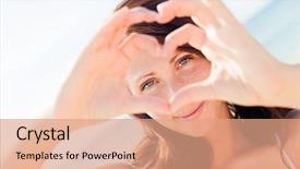  Presentation with heart health - PPT theme having beach making love heart background and a  colored foreground