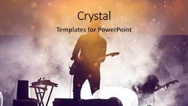  Presentation with festival music - Slides enhanced with beach music festival - guitarist in stage lights background and a coral colored foreground