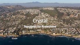  Presentation with laguna beach - PPT theme having beach neighborhood of orange county background and a violet colored foreground