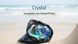  Presentation with waste water management - Audience pleasing PPT layouts consisting of beach next to the water backdrop and a sky blue colored foreground