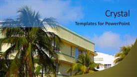  Presentation with art deco - Colorful slides enhanced with beach ocean boulevard art deco backdrop and a  colored foreground