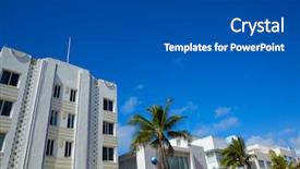  Presentation with miami beach - PPT theme having beach ocean boulevard art deco background and a  colored foreground